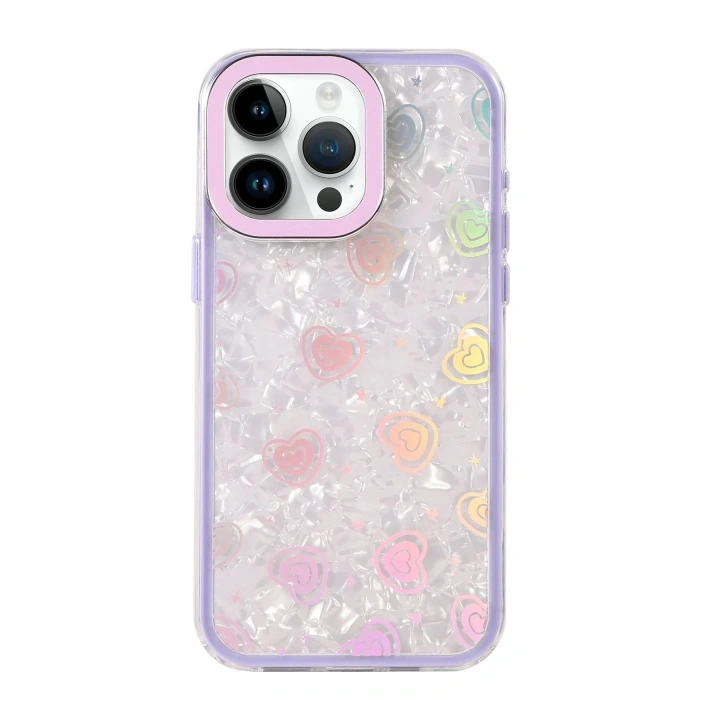 Mey İthalat®   iPhone 16 Pro Max Lumi Desenli Kapak - Mor