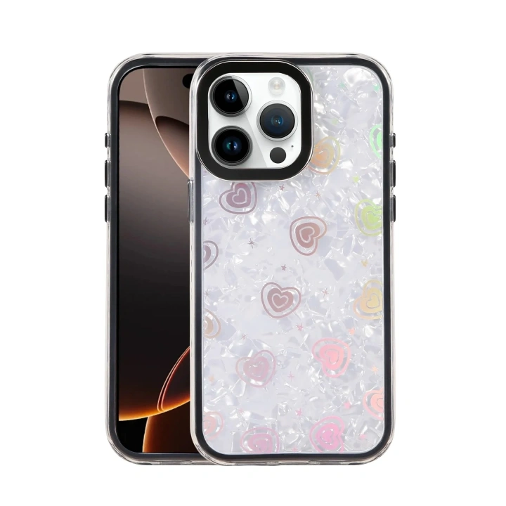 Mey İthalat®   iPhone 16 Pro Max Lumi Desenli Kapak - Siyah