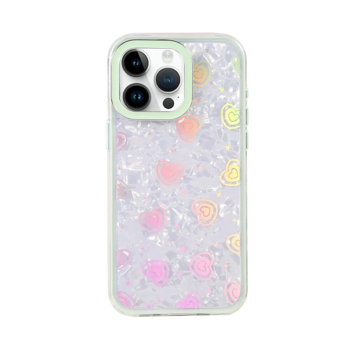 Mey İthalat®   iPhone 16 Pro Max Lumi Desenli Kapak - Yeşil