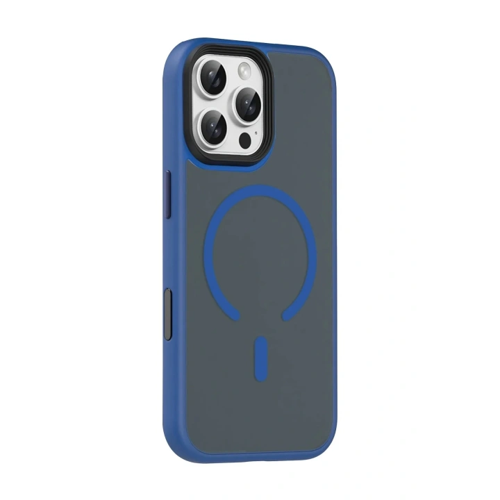 Mey İthalat®   iPhone 16 Pro Max Megane Magsafe Kapak - Lacivert
