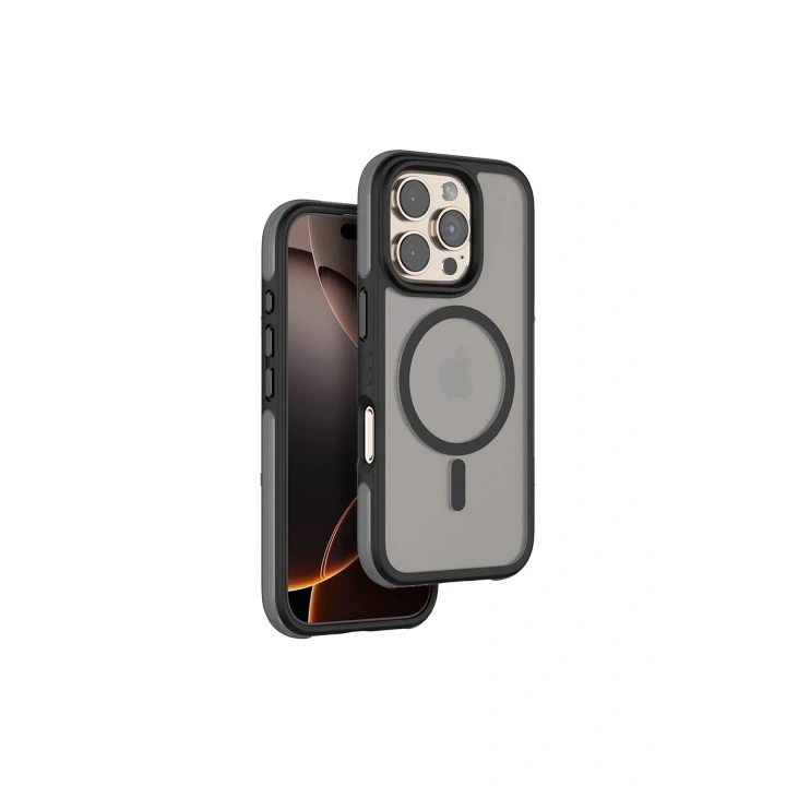 Mey İthalat®  iPhone 16 Pro Max Orbit Magsafe Kapak - Siyah