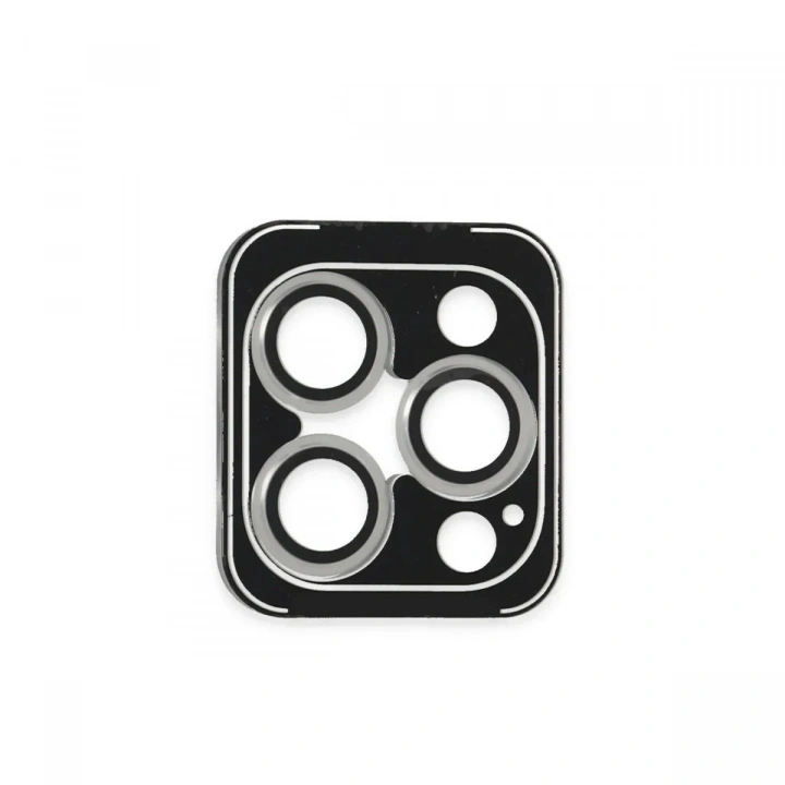 Mey İthalat®  iPhone 16 Pro Max PVD Metal Kamera Lens - Gümüş