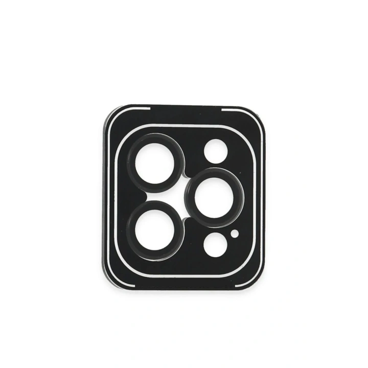 Mey İthalat®  iPhone 16 Pro Max PVD Metal Kamera Lens - Siyah
