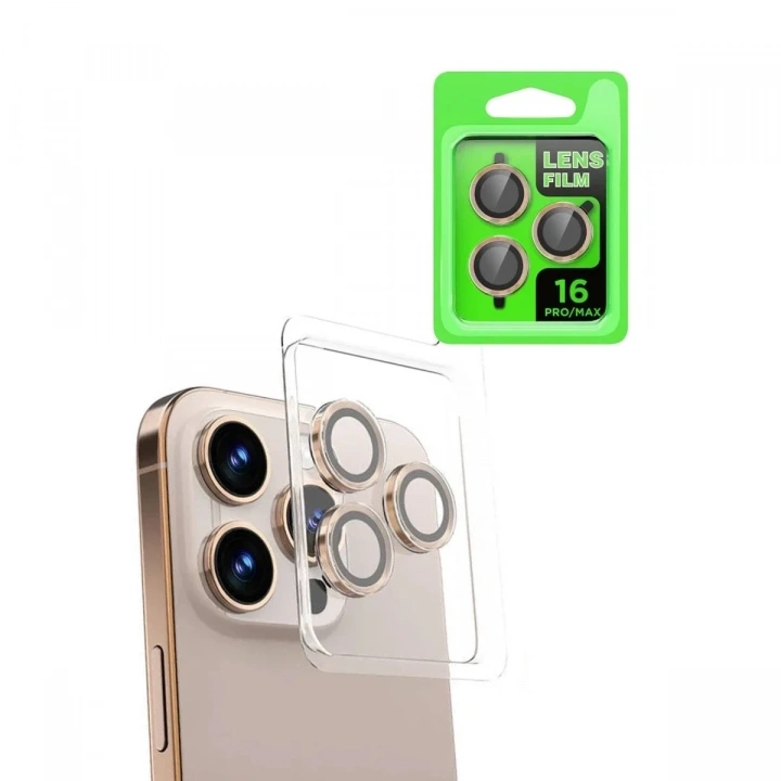 Mey İthalat®  iPhone 16 Pro Max Raze Metal Kamera Lens - Natural Grey