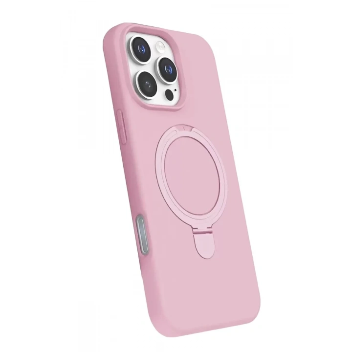 Mey İthalat®   iPhone 16 Pro Max Regal Magsafe Standlı Kapak - Açık Pembe
