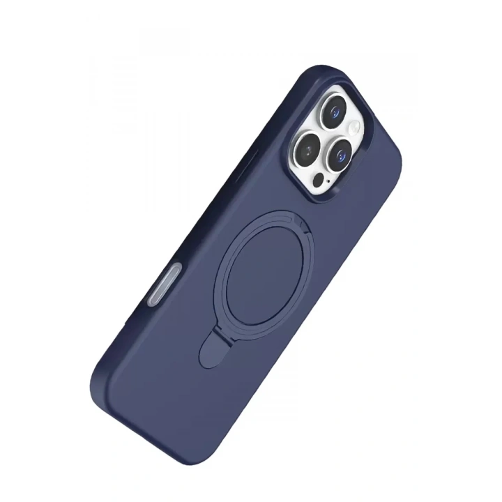 Mey İthalat®   iPhone 16 Pro Max Regal Magsafe Standlı Kapak - Lacivert