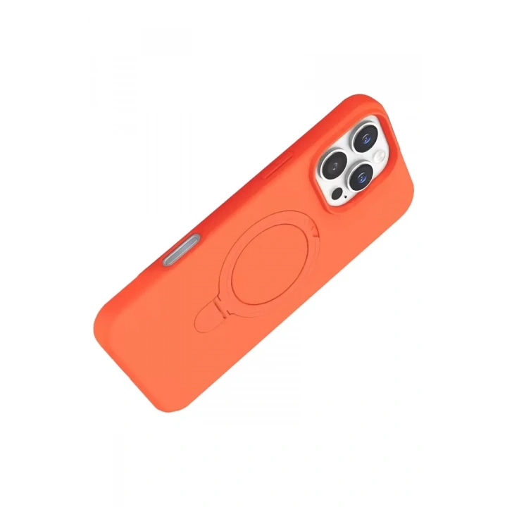 Mey İthalat®   iPhone 16 Pro Max Regal Magsafe Standlı Kapak - Turuncu