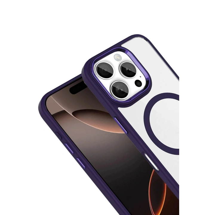 Mey İthalat®   iPhone 16 Pro Max Terea Magsafe Kapak - Derin Mor
