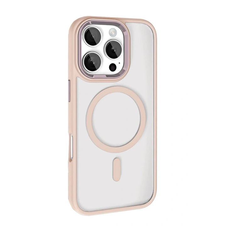 Mey İthalat®   iPhone 16 Pro Max Terea Magsafe Kapak - Pembe