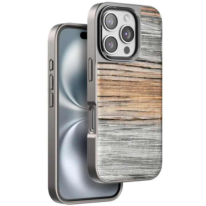 Mey İthalat®  iPhone 16 Pro Max Wave Kapak - Sarı