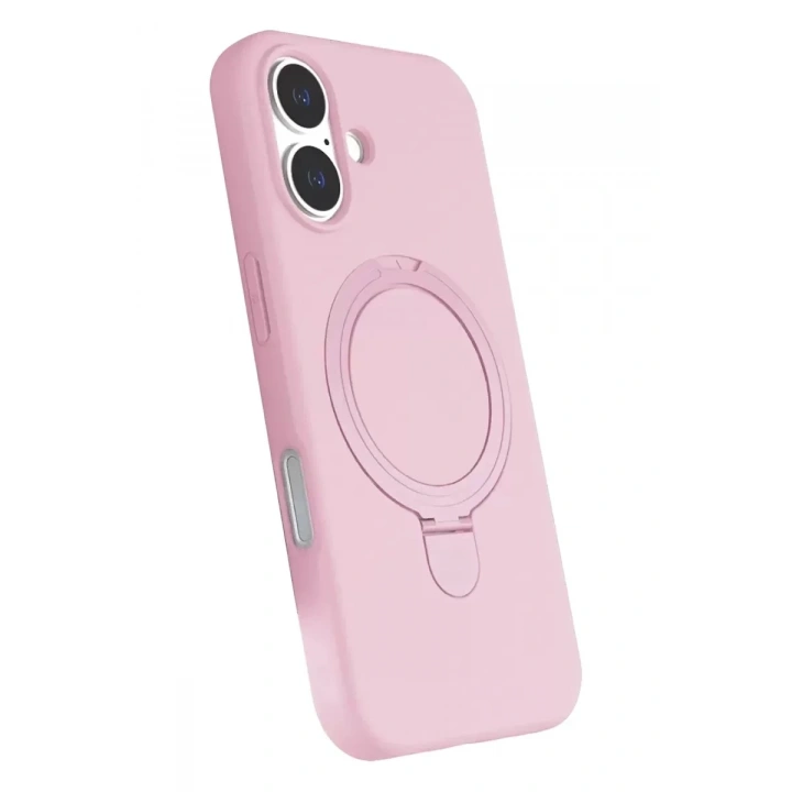 Mey İthalat®   iPhone 16 Regal Magsafe Standlı Kapak - Açık Pembe