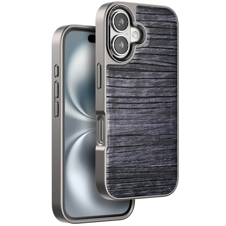 Mey İthalat®  iPhone 16 Wave Kapak - Derin Mor
