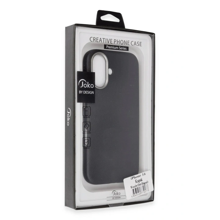 Mey İthalat®  iPhone 16 Wonder Deri Magsafe Kapak - Titan Gri
