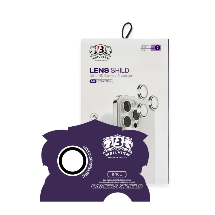 Mey İthalat®  iPhone 16E Bilvis Titan Kamera Lens - Beyaz