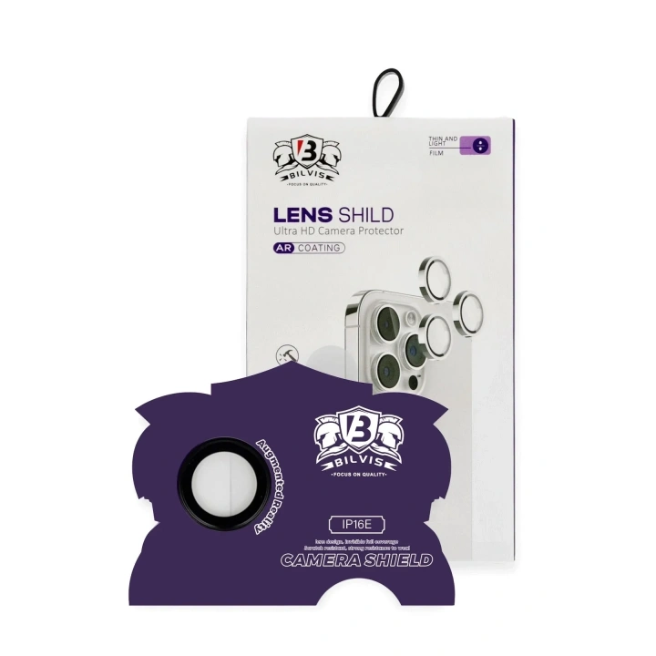 Mey İthalat®  iPhone 16E Bilvis Titan Kamera Lens - Siyah