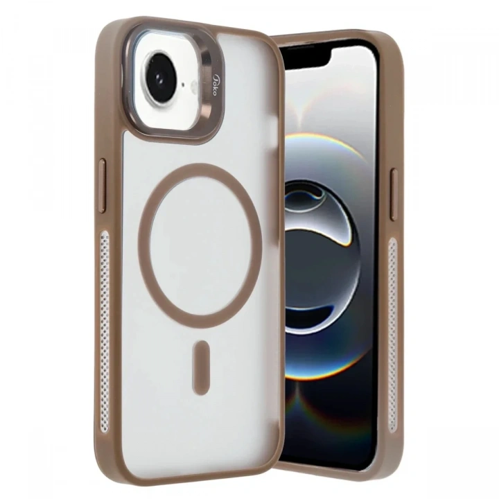 Mey İthalat®  iPhone 16E Flet Lens Magsafe Kapak - Gold