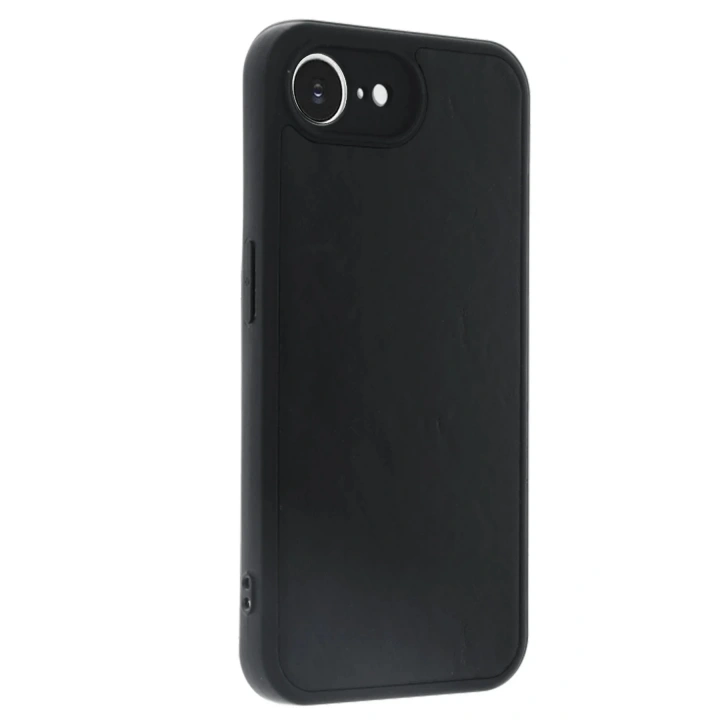 Mey İthalat®  iPhone 16E Kılıf Aras Deri Kapak - Siyah