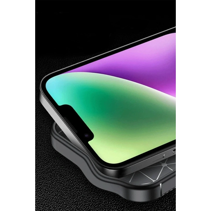 Mey İthalat®   iPhone 16E Kılıf Auto Focus Karbon Kapak - Siyah