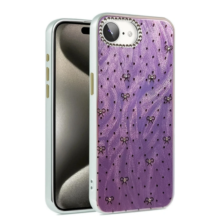 Mey İthalat®  iPhone 16E Kılıf Blade Aynalı Desenli Kapak - Desen 2