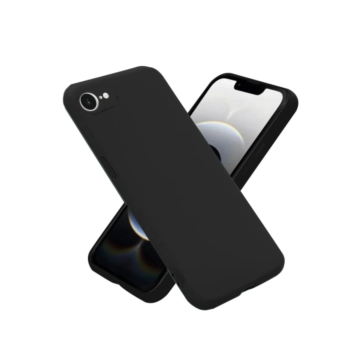 Mey İthalat®  iPhone 16E Kılıf First Silikon - Siyah