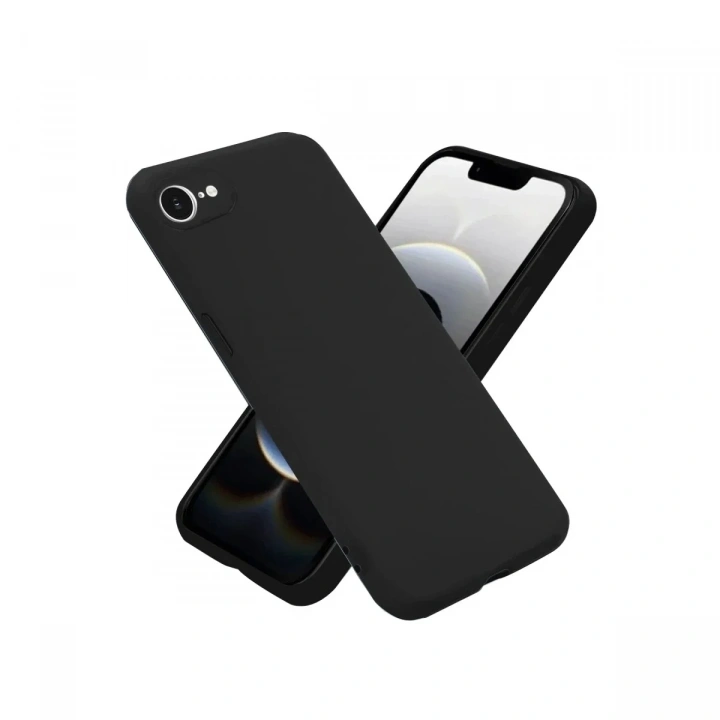 Mey İthalat®  iPhone 16E Kılıf First Silikon - Siyah