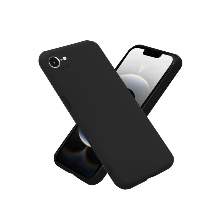 Mey İthalat®  iPhone 16E Kılıf First Silikon - Siyah