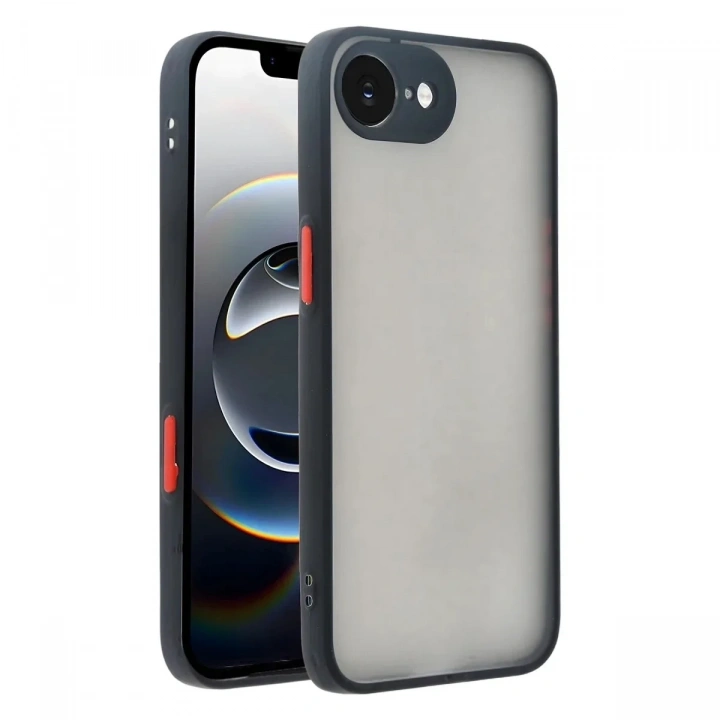 Mey İthalat®  iPhone 16E Kılıf Montreal Silikon Kapak - Siyah