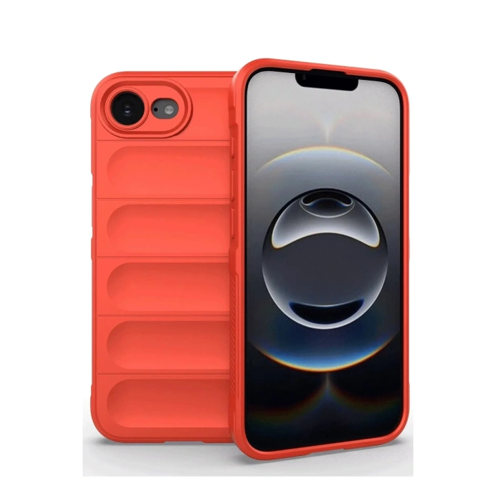 Mey İthalat®  iPhone 16E Kılıf Optimum Silikon - Kırmızı