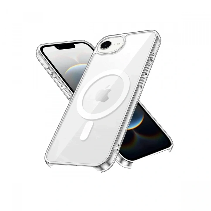 Mey İthalat®  iPhone 16E Kılıf Pc Real Magsafe Kapak - Şeffaf