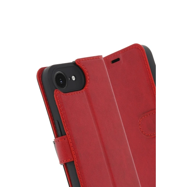 Mey İthalat®  iPhone 16E Kılıf Trend S Plus Kapaklı Kılıf - Kırmızı