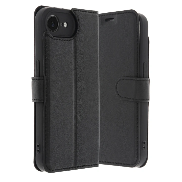 Mey İthalat®  iPhone 16E Kılıf Trend S Plus Kapaklı Kılıf - Siyah