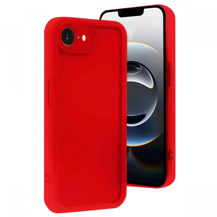 Mey İthalat®  iPhone 16E Kılıf Viera Silikon - Kırmızı