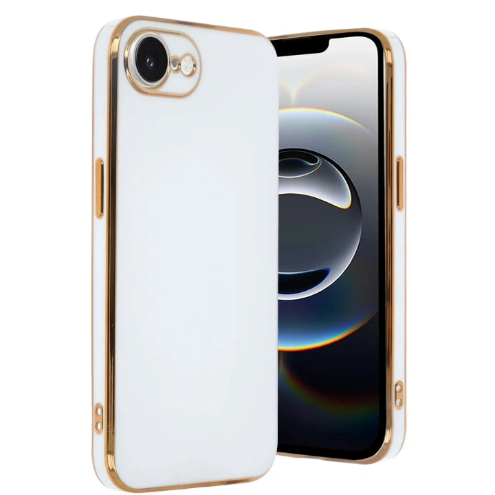 Mey İthalat®  iPhone 16E Kılıf Volet Silikon - Beyaz