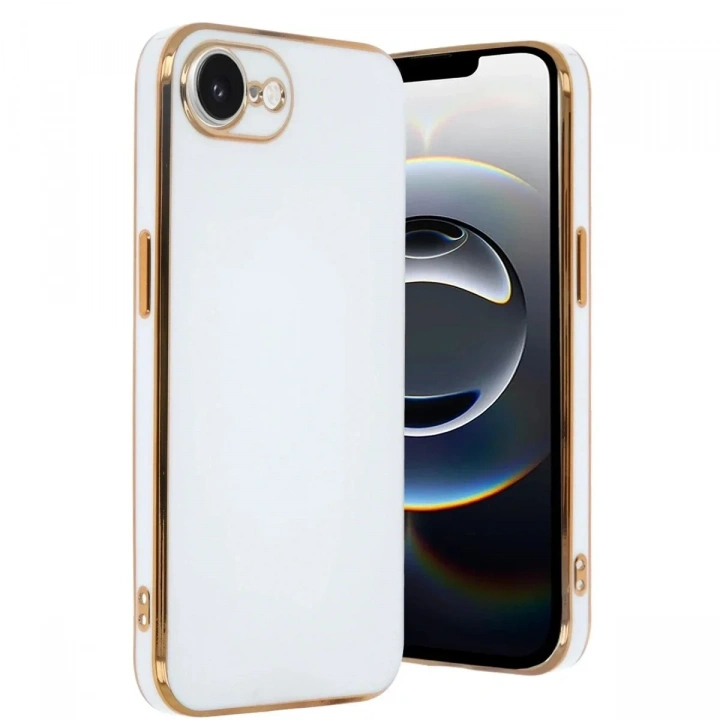 Mey İthalat®  iPhone 16E Kılıf Volet Silikon - Beyaz