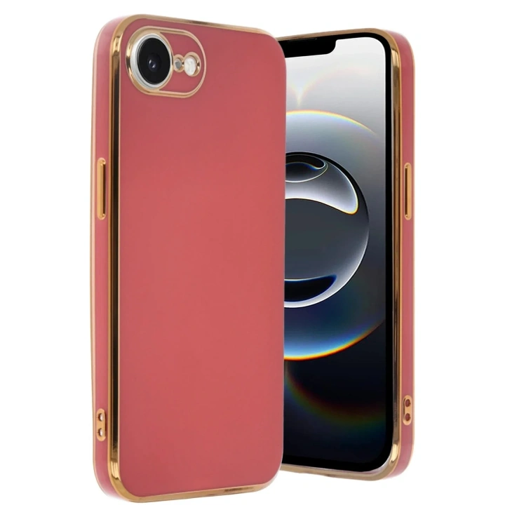 Mey İthalat®  iPhone 16E Kılıf Volet Silikon - Kırmızı