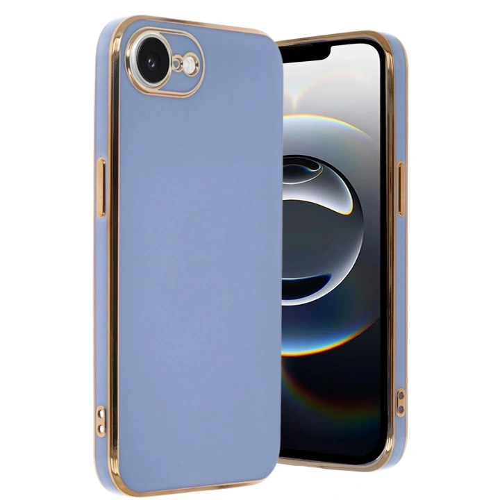 Mey İthalat®  iPhone 16E Kılıf Volet Silikon - Mavi