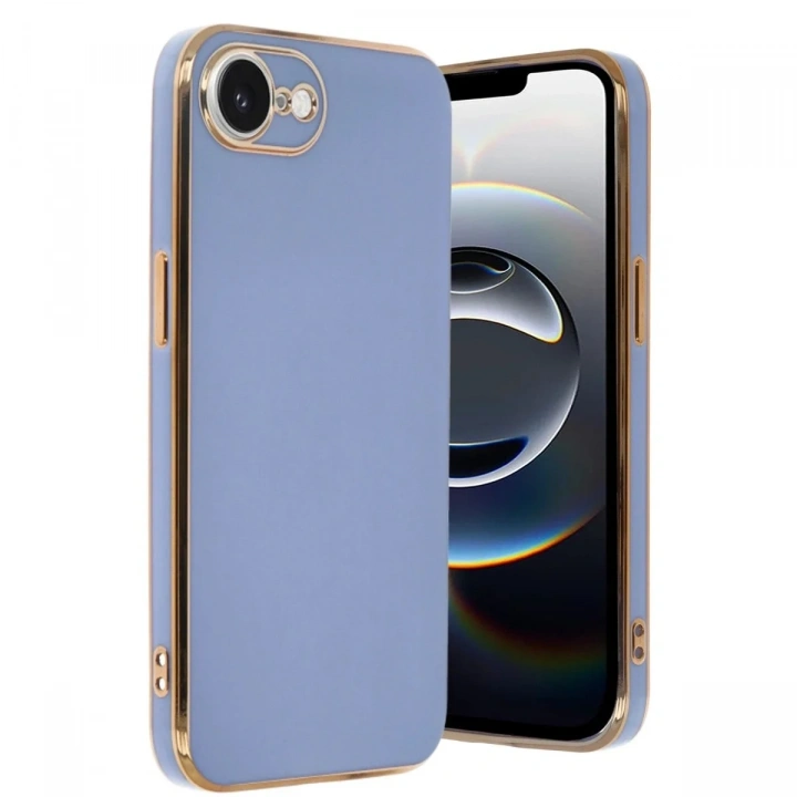 Mey İthalat®  iPhone 16E Kılıf Volet Silikon - Mavi