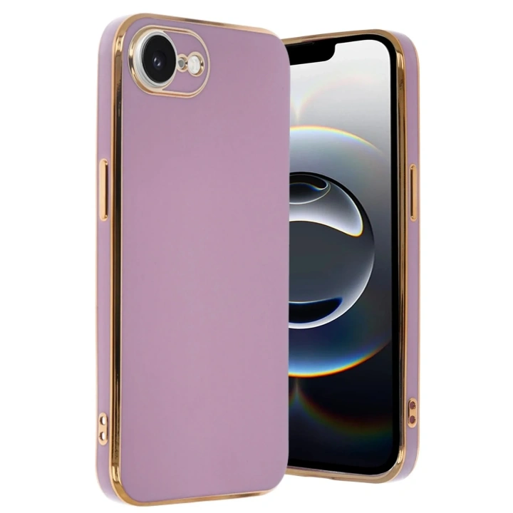 Mey İthalat®  iPhone 16E Kılıf Volet Silikon - Mor