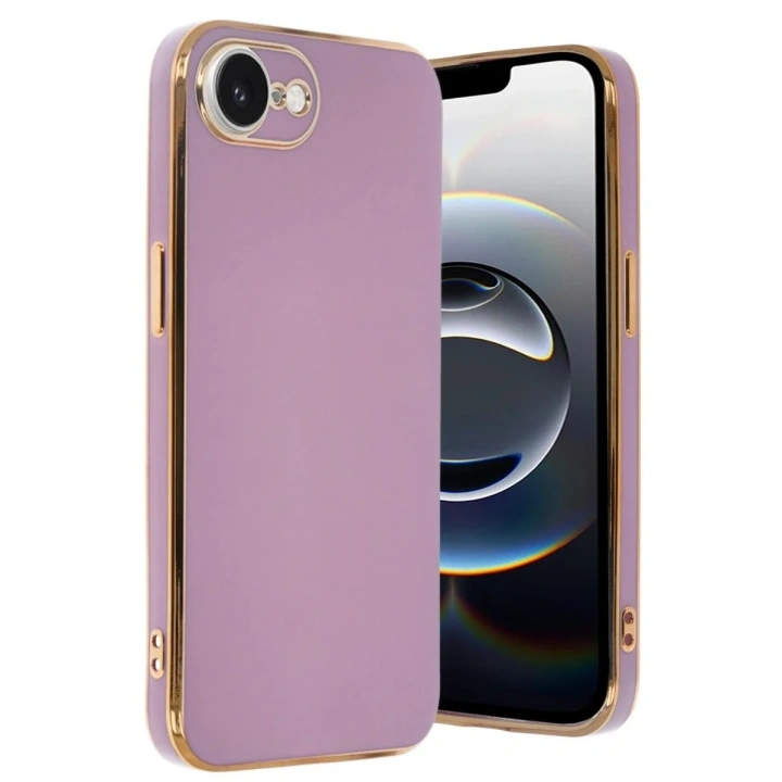Mey İthalat®  iPhone 16E Kılıf Volet Silikon - Mor
