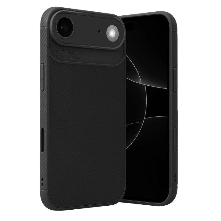Mey İthalat®   iPhone 17 Air Auto Focus Karbon Kapak - Siyah