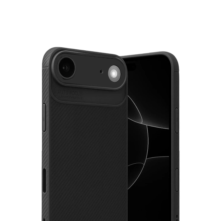 Mey İthalat®   iPhone 17 Air Auto Focus Karbon Kapak - Siyah