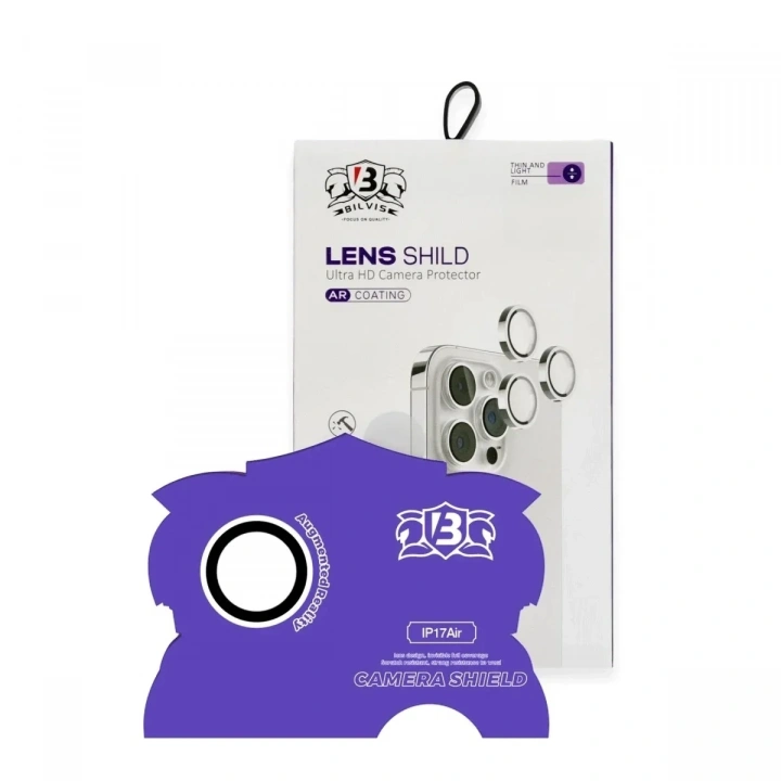 Mey İthalat®   iPhone 17 Air Bilvis Titan Kamera Lens - Gümüş