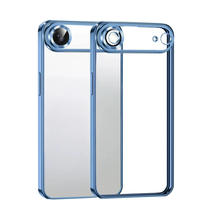 Mey İthalat®   iPhone 17 Air  Lensli Silikon - Açık Mavi