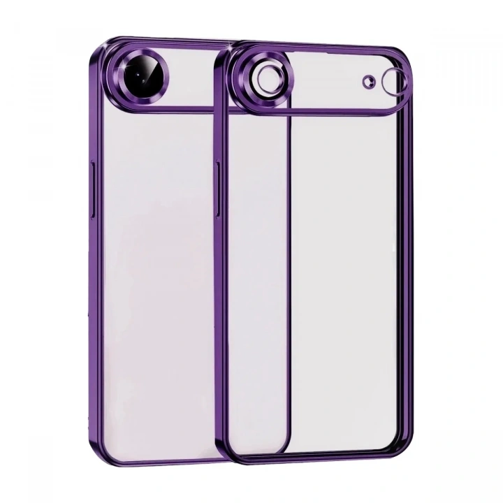 Mey İthalat®   iPhone 17 Air  Lensli Silikon - Açık Mor