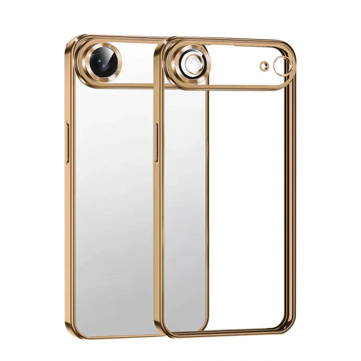 Mey İthalat®   iPhone 17 Air  Lensli Silikon - Çöl Titanyum