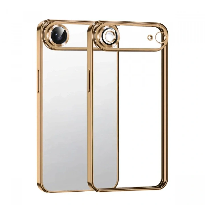 Mey İthalat®   iPhone 17 Air  Lensli Silikon - Çöl Titanyum