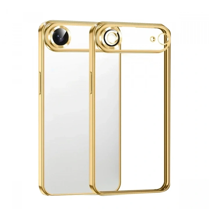 Mey İthalat®   iPhone 17 Air  Lensli Silikon - Gold