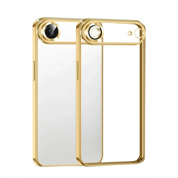 Mey İthalat®   iPhone 17 Air  Lensli Silikon - Gold