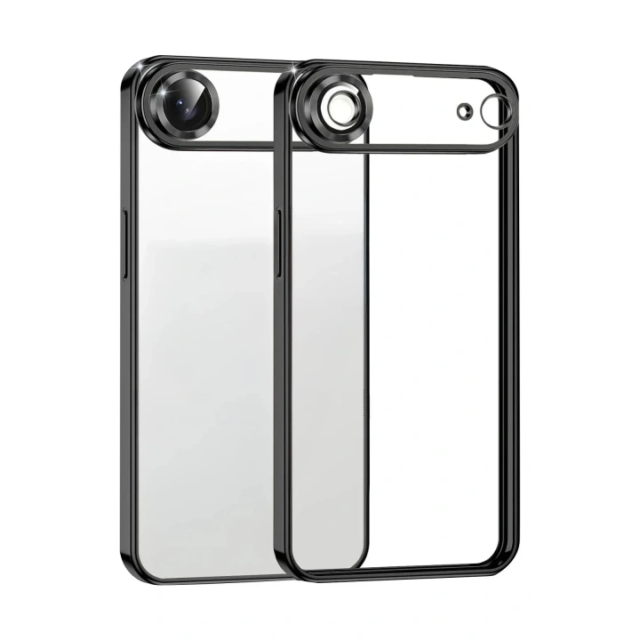 Mey İthalat®   iPhone 17 Air  Lensli Silikon - Siyah