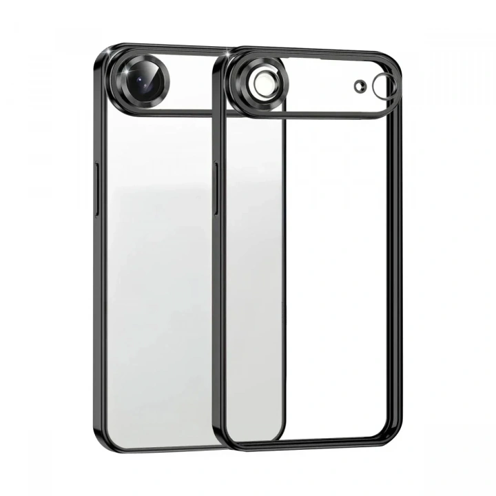 Mey İthalat®   iPhone 17 Air  Lensli Silikon - Siyah